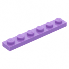 LEGO lapos elem 1x6, közép levendulalila (3666)